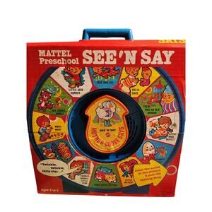 Vintage 1983 Mattel See 'N Say Mother Goose Says #4863 In Box TESTED & WORKING
